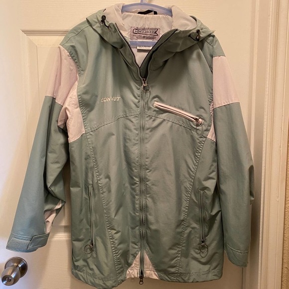 Women’s Small light green and white Columbia Convert ski snowboard jacket - Picture 2 of 12